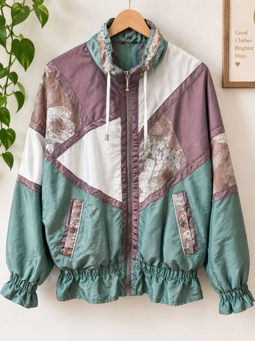 Vintage New York 80s/90s Colourblock Windbreaker Jacket